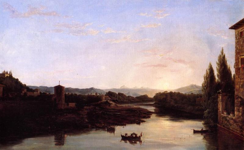 Thomas Cole View of the Arno France oil painting art